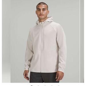 Lululemon GridLiner Fleece Full Zip Hoodie Men's Size XL Beige Casual Active Gym